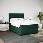 vidaXL Sommier à lattes de lit et matelas Vert foncé 160x200cm Velours