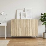 vidaXL Buffet Chêne Sonoma 89 x 34 5 x 62 cm Bois d'ingénierie