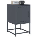 vidaXL Tables de chevet 2 Pièces anthracite 36x39x60 5 cm acier