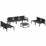 vidaXL Ensemble de canapé de jardin 8 Pièces Anthracite Acier