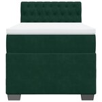 vidaXL Sommier à lattes de lit avec matelas Vert foncé 100x200 cm