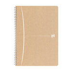 Cahier recyclé spirale oxford touareg a4 21 x 29 7 cm - grands carreaux - 180 pages - lot de 5