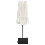 vidaXL Parasol de jardin à double tête avec LED blanc sable 449x245 cm