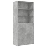 vidaXL Buffet haut gris béton 80x42 5x249 cm bois d'ingénierie