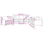vidaXL Ensemble de canapés 3 Pièces avec coussins marron tissu