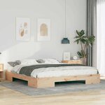 vidaXL Cadre de lit surélevé Marron 180 x 200 cm Bois massif en pin