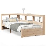 vidaXL Lit bibliothèque sans matelas 100x200 cm bois massif de pin