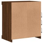 vidaXL Buffet avec lumières LED chêne marron 60 5x37x67 cm