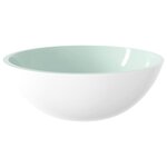 vidaXL Lavabo Verre 50x37x14 cm Blanc
