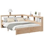vidaXL Lit bibliothèque sans matelas 160x200 cm bois massif de pin