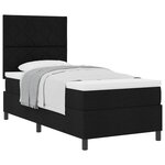vidaXL Lit à ressorts avec matelas Noir 100 x 200 cm tissu