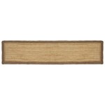 vidaXL Tapis de surface Gris 60 x 250 cm Jute