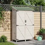 vidaXL Abri de jardin Blanc 106 x 56 x 176 5 cm Bois de Sapin Massif