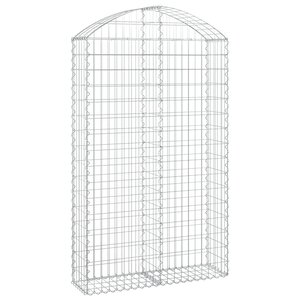 vidaXL Panier de gabions arqué 100x30x160/180 cm Fer galvanisé