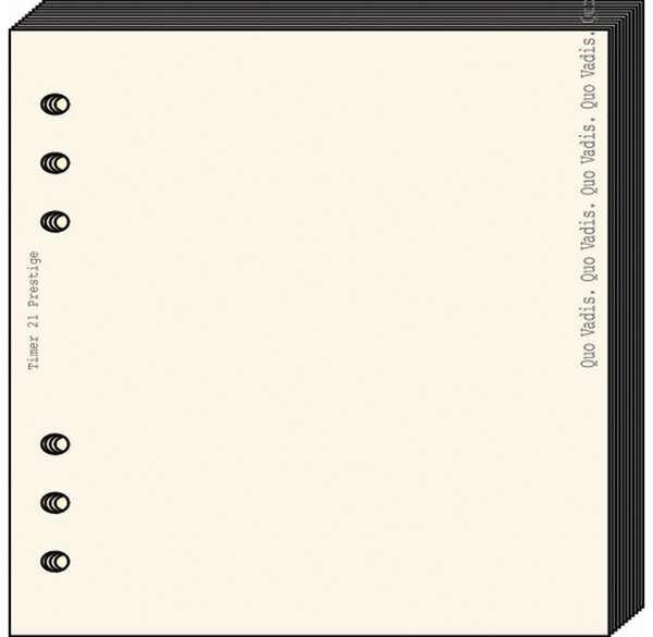 Recharge Accessoires Organiseur BLOC-NOTES Timer 21 Ivoire 15 x 21 cm QUOVADIS