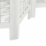 vidaXL Cloison de séparation 6 panneaux blanc bois de paulownia massif