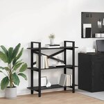 vidaXL Étagère Chêne noir 100 x 33 5 x 102 cm Bois d'ingénierie