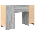 vidaXL Bureau sonoma gris 120x42x76 cm bois d'ingénierie