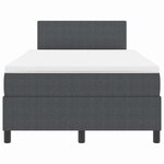 vidaXL Lit à ressort LED Gris foncé et blanc 120 x 200 cm