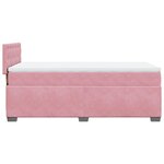 vidaXL Sommier à lattes de lit et matelas Rose 80x200 cm Velours