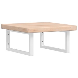 vidaXL Étagère de vasque murale acier et bois de chêne massif