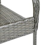 vidaXL Chaises empilables d'extérieur lot de 4 Gris Résine tressée