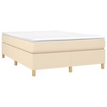 vidaXL Cadre de lit crème 140x200 cm tissu