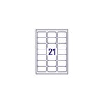 Pqt de 525 étiquettes adresses 63,5 x 38,1 mm polyester transparente avery zweckform
