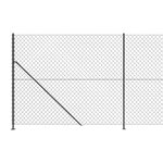 vidaXL Clôture à mailles losangées avec bride anthracite 2 2x10 m
