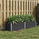 vidaXL Jardinière surélevée Noir 250 x 100 x 54 cm WPC et Aluminium