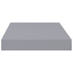 vidaXL Étagères murales flottantes 4 Pièces Gris 40x23x3 8 cm MDF