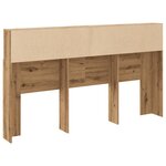 vidaXL Armoire de tête de lit chêne artisanal 180x19x103 5 cm