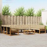 vidaXL Ensemble de canapés d'extérieur 10 Pièces Naturel et Beige