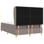 vidaXL Lit à ressorts avec matelas gris foncé 90x190 cm Taupe tissu