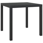 vidaXL Ensemble à dîner de jardin avec coussins 5 Pièces poly rotin noir