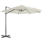 vidaXL Parasol avec base portable Sable