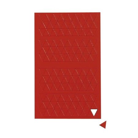 Planche Symboles magnétiques triangle 1 x 1cm 180 pcs Rouge MAUL