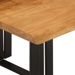 vidaXL Tables gigognes 3 Pièces avec bord vivant bois massif d'acacia