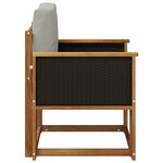 vidaXL Sofa de milieu extérieur Bois d'Acacia Massif Naturel