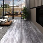 vidaXL Planches de plancher PVC autoadhésif 2 51 m² 2 mm Gris bois mat