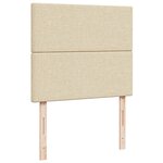 vidaXL Sommier à lattes de lit avec matelas Crème 120x200 cm Tissu