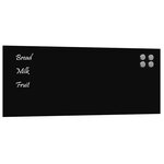 vidaXL Tableau noir magnétique mural Noir 100x40 cm Verre trempé