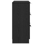 Buffet en chêne noir vidaXL 60x30x70 cm en bois d'ingénierie
