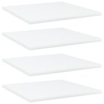 vidaXL Panneaux de bibliothèque 4 Pièces blanc bois d’ingénierie