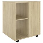 vidaXL Armoire à roulettes Chêne Sonoma 60x53x72 cm Bois d'ingénierie