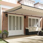 vidaXL Auvent Beige 600 × 300 cm tissu