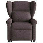 vidaXL Fauteuil inclinable de massage électrique Marron foncé Tissu