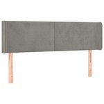 vidaXL Tête de lit à LED Gris clair 147x16x78/88 cm Velours