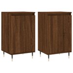 vidaXL Buffets 2 Pièces chêne marron 40x35x70 cm bois d'ingénierie