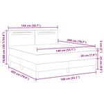 vidaXL Lit Box Spring avec matelas - Noir  140 x 200 cm  cuir synthétique
